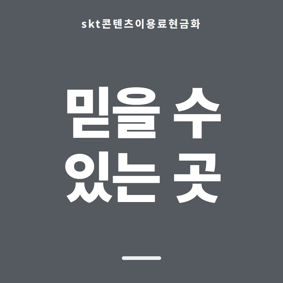 품티켓 SKT 콘텐츠이용료 스토어마다 다른 길 안내 이미지