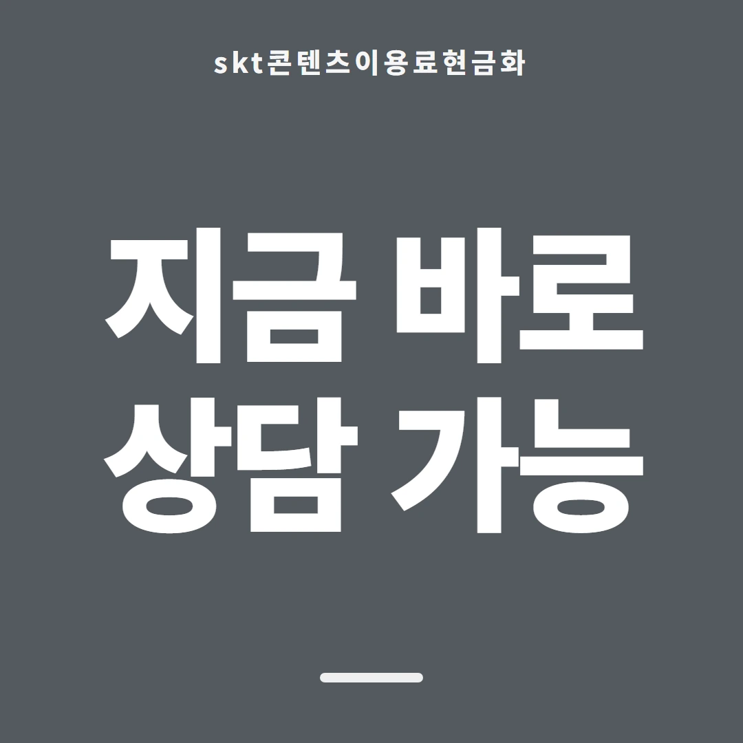 품티켓 SKT 콘텐츠이용료 한도 열어 보기 안내 이미지
