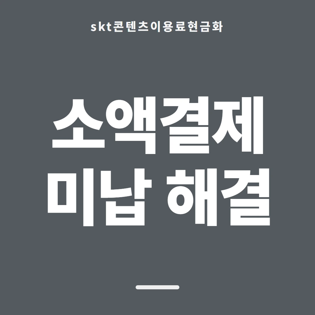 품티켓 SKT 콘텐츠이용료 내역 다시 보기 안내 이미지